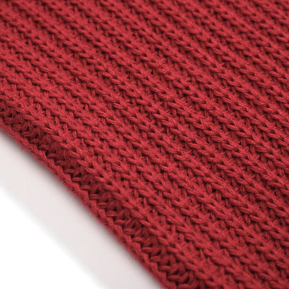 Pull vintage tricoté rouge décontracté pour homme