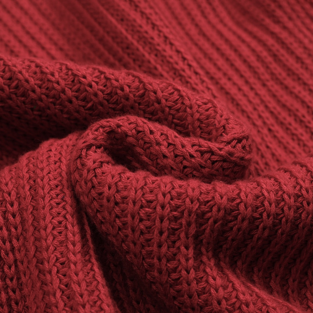 Pull vintage tricoté rouge décontracté pour homme