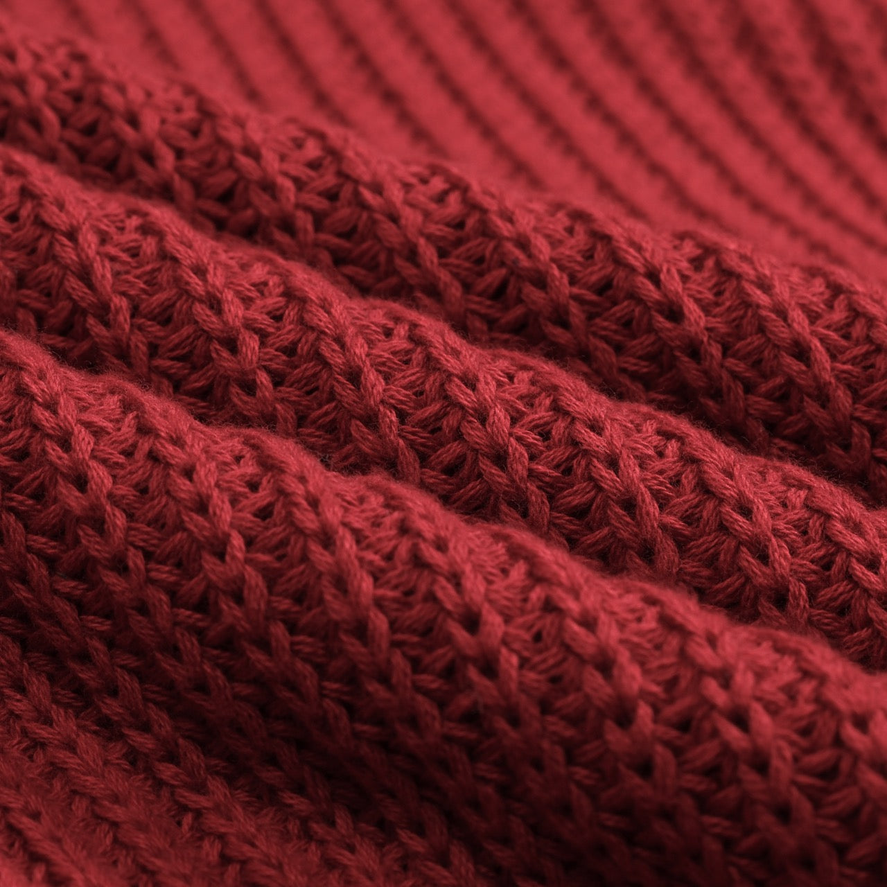 Pull vintage tricoté rouge décontracté pour homme