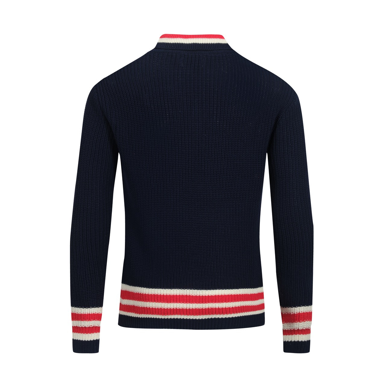 Pull rétro V-neck bleu marine pour hommes