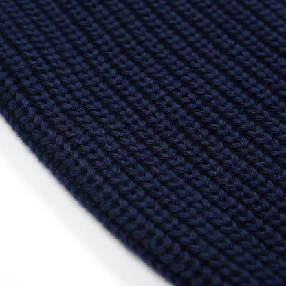 Pull rétro décontracté V en tricot bleu marine pour hommes