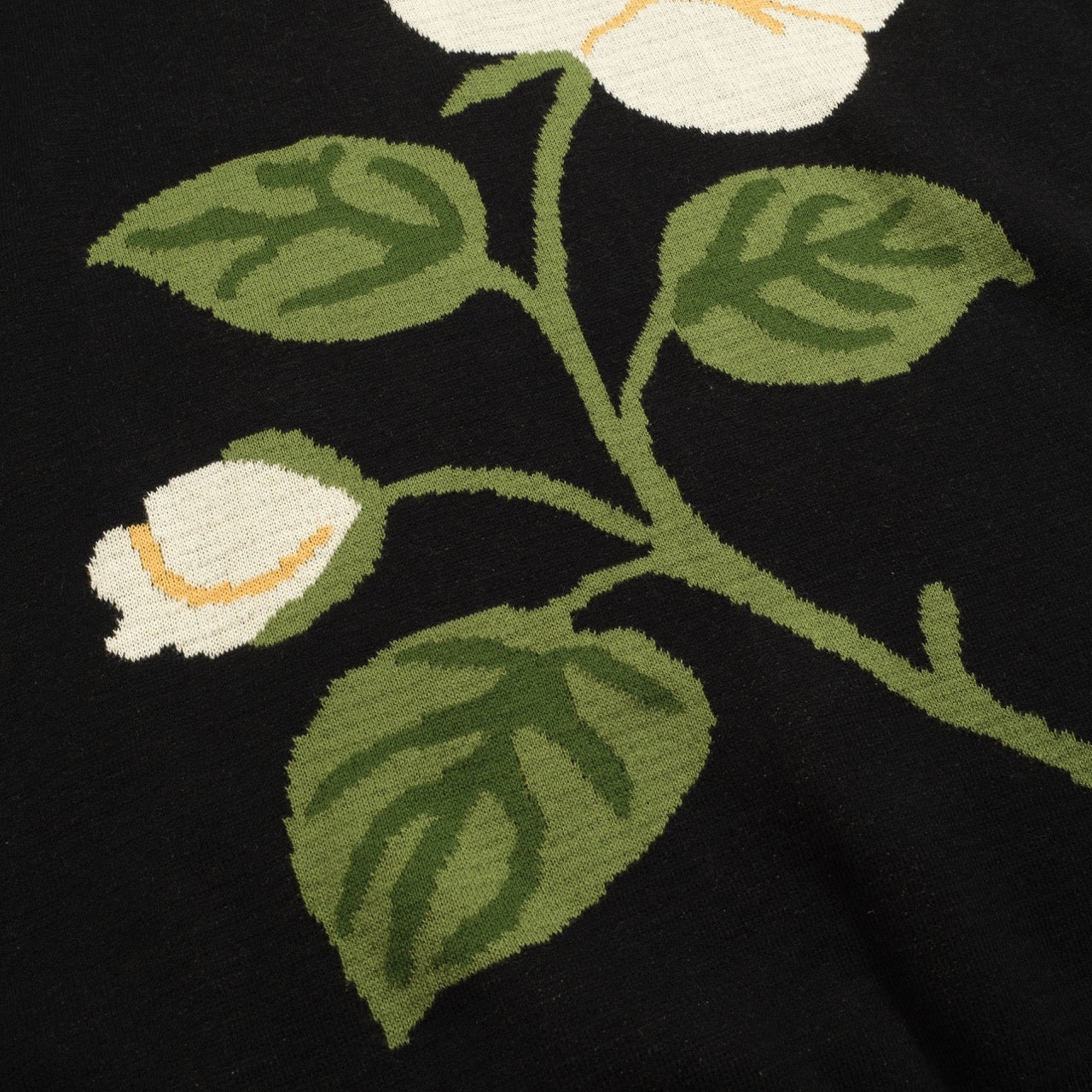 Polo vintage en jacquard noir pour hommes