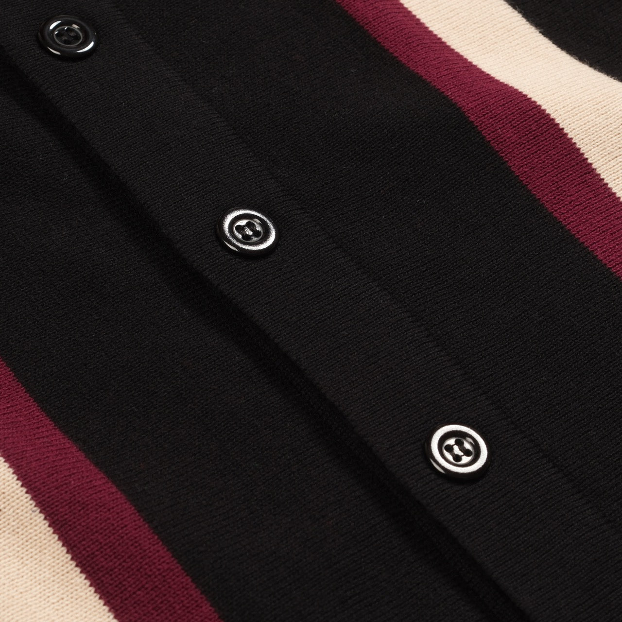 Cardigan tricoté rétro noir pour hommes des années 1960