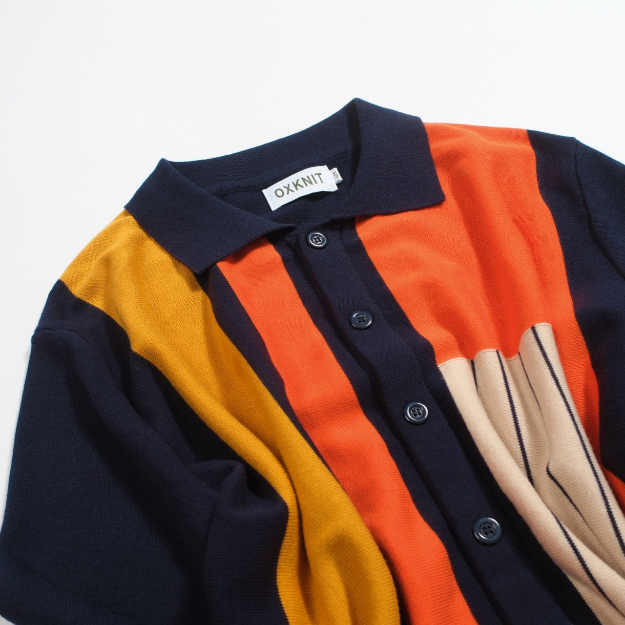 Cardigan en jacquard tricoté vintage bleu marine pour homme