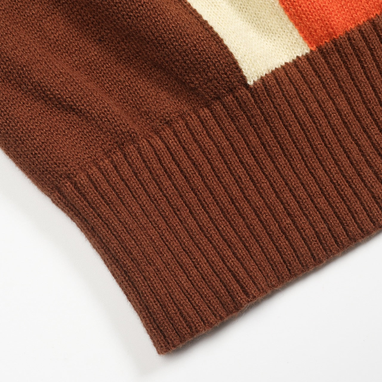 Cardigan zippé vintage tricoté pour hommes, rayé marron