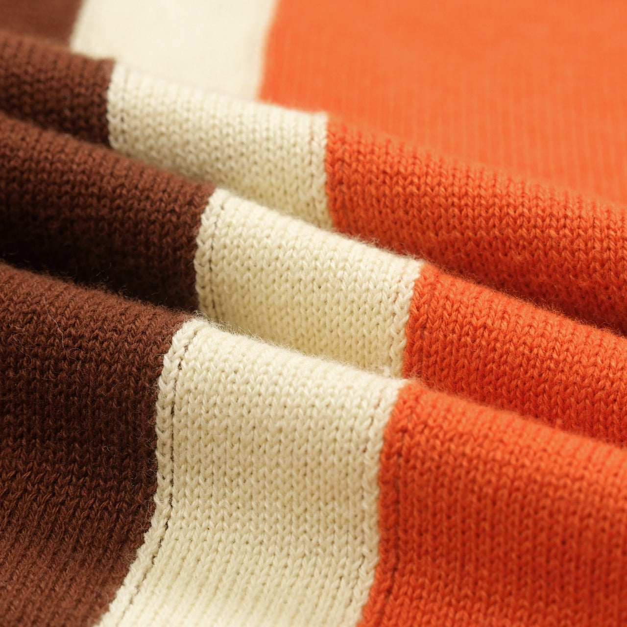 Cardigan zippé vintage tricoté pour hommes, rayé marron