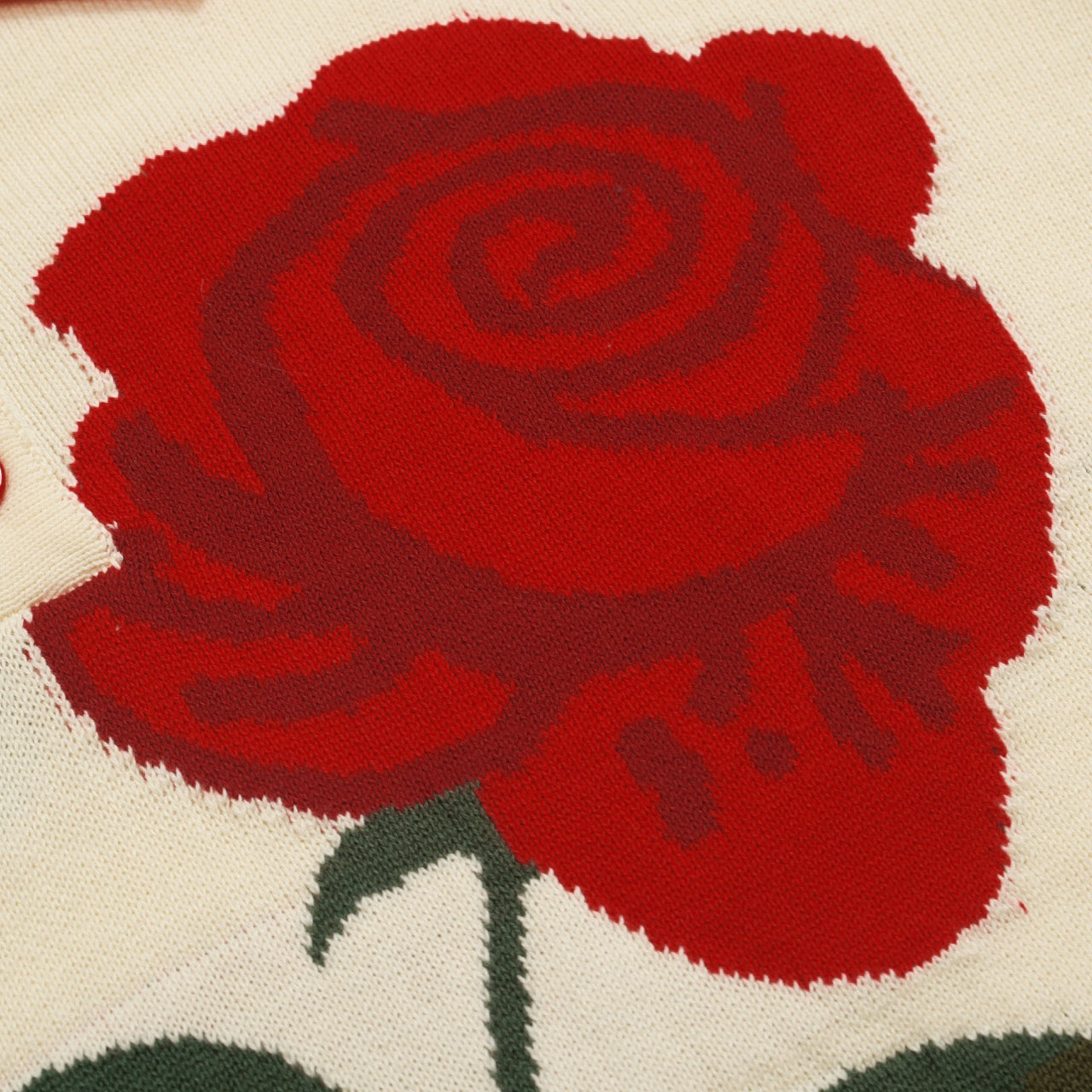 Polo en jacquard floral abricot pour homme