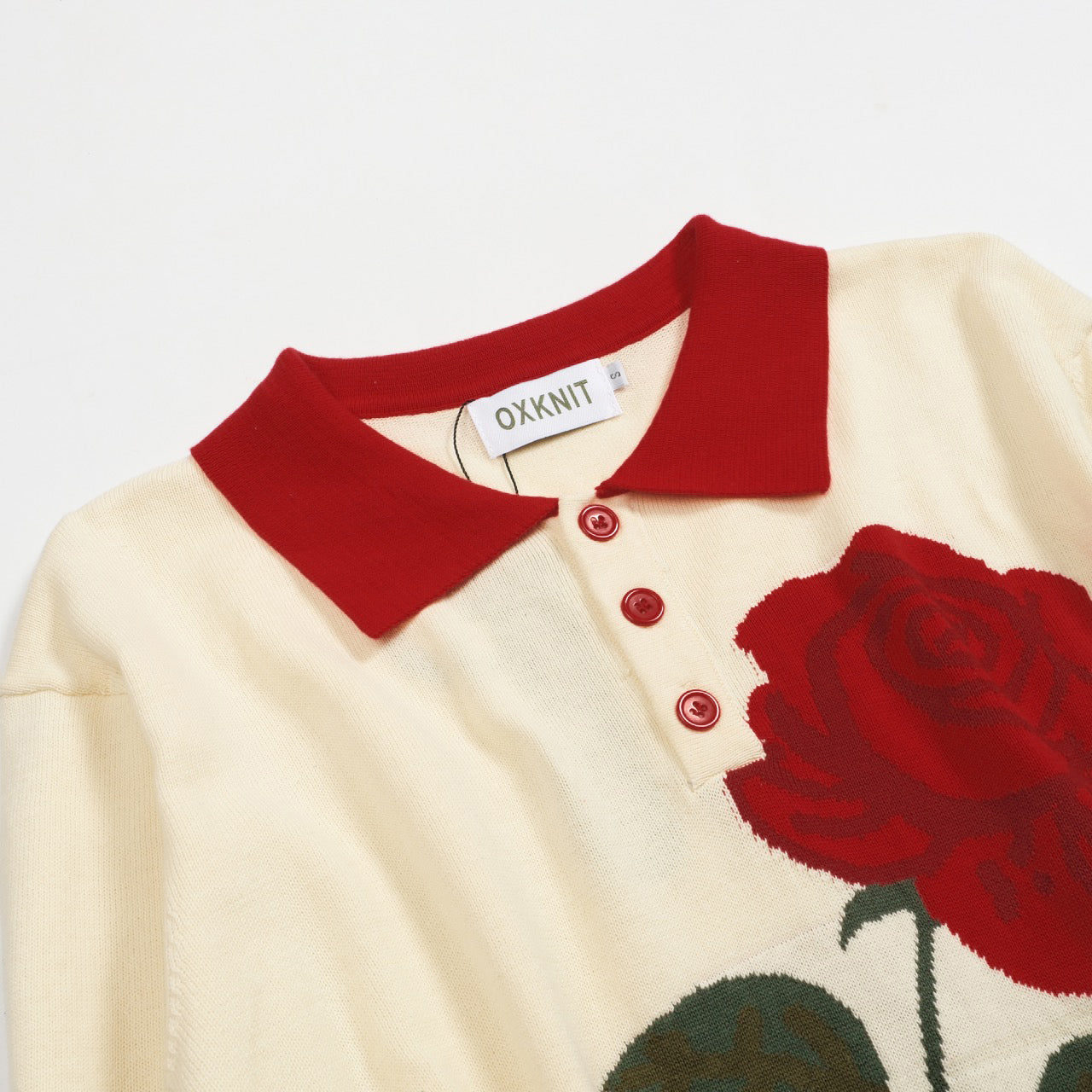 Polo en jacquard floral abricot pour homme