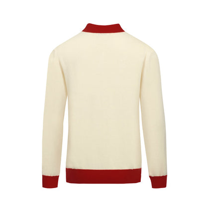 Polo en jacquard floral abricot pour homme