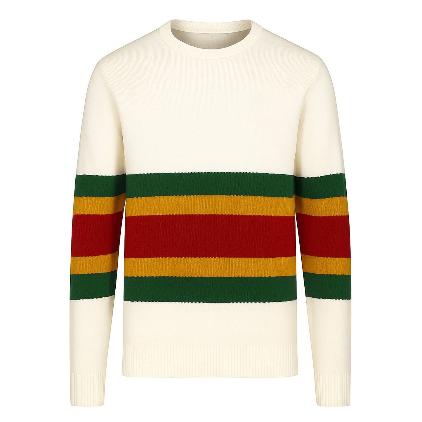 Pull décontracté tricoté vintage esthétique blanc pour homme