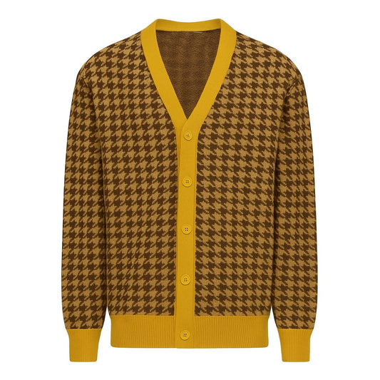 Veste en jacquard jaune primrose pour hommes
