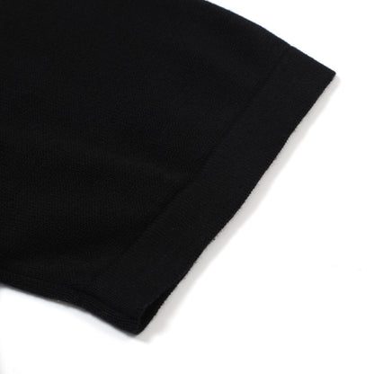 Chemise Boutonnée Tricotée Noire et Grise pour Hommes des Années 60 – Détail en Diamant sur la Poitrine