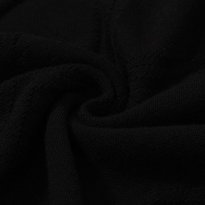 Polo Classique Noir à Câble pour Hommes – Chemise à Manches Courtes Inspirée des Années 60