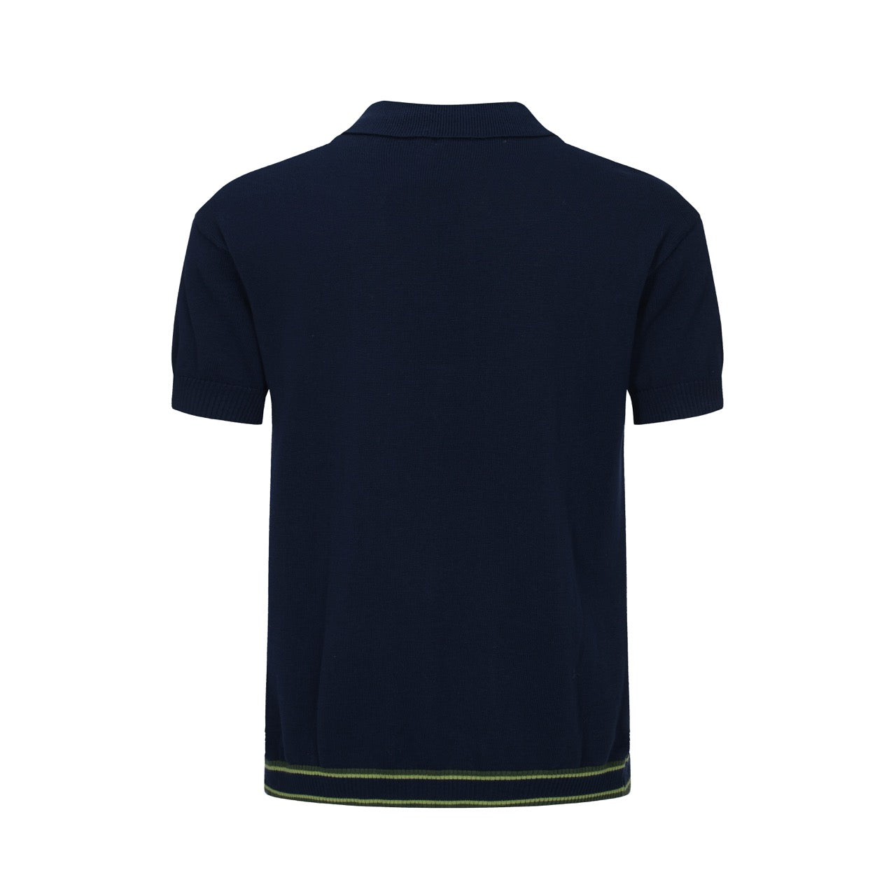 Polo Tricot à Rayures Dégradées pour Hommes des Années 60 – Chemise à Manches Courtes avec Panneau Vertical