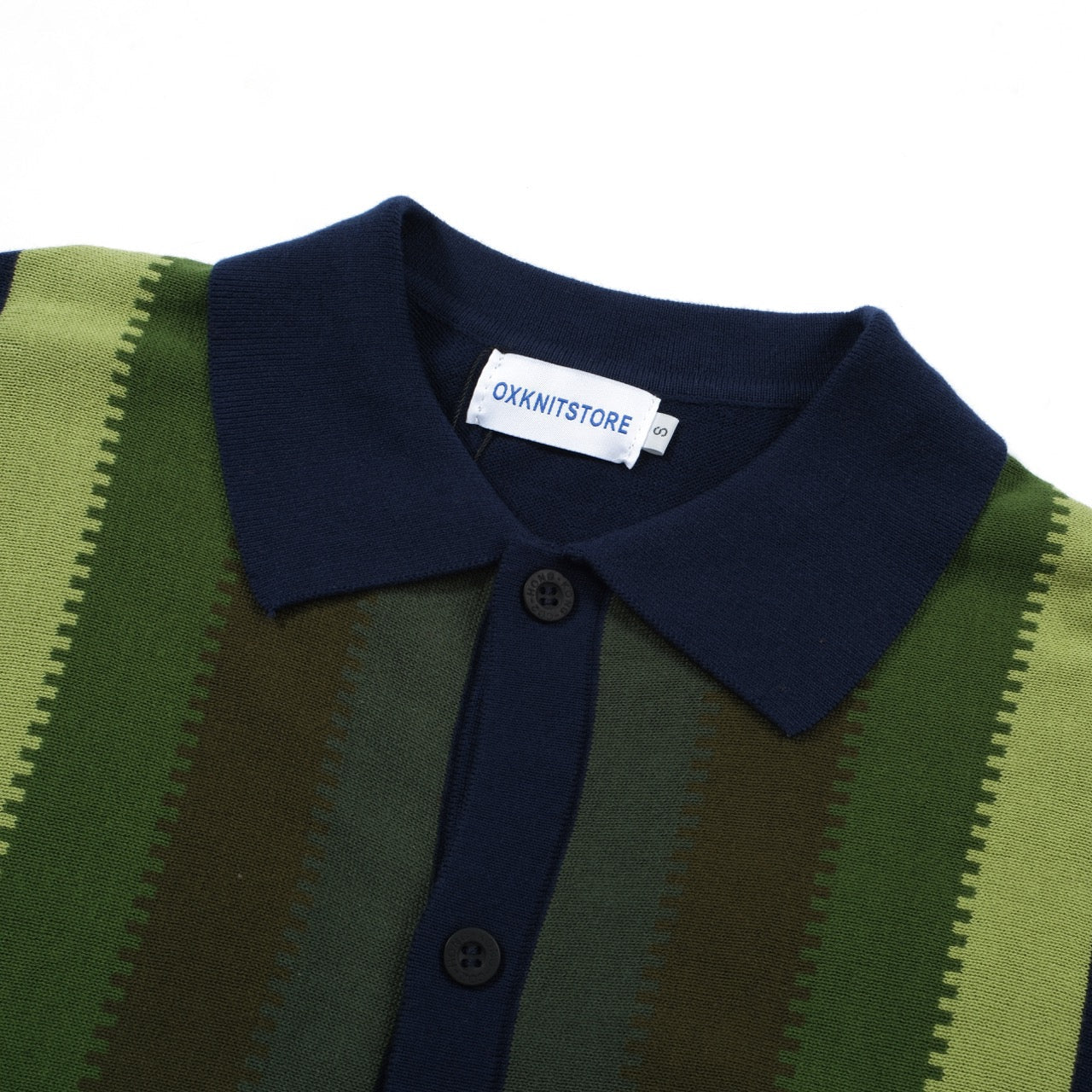 Polo Tricot à Rayures Dégradées pour Hommes des Années 60 – Chemise à Manches Courtes avec Panneau Vertical