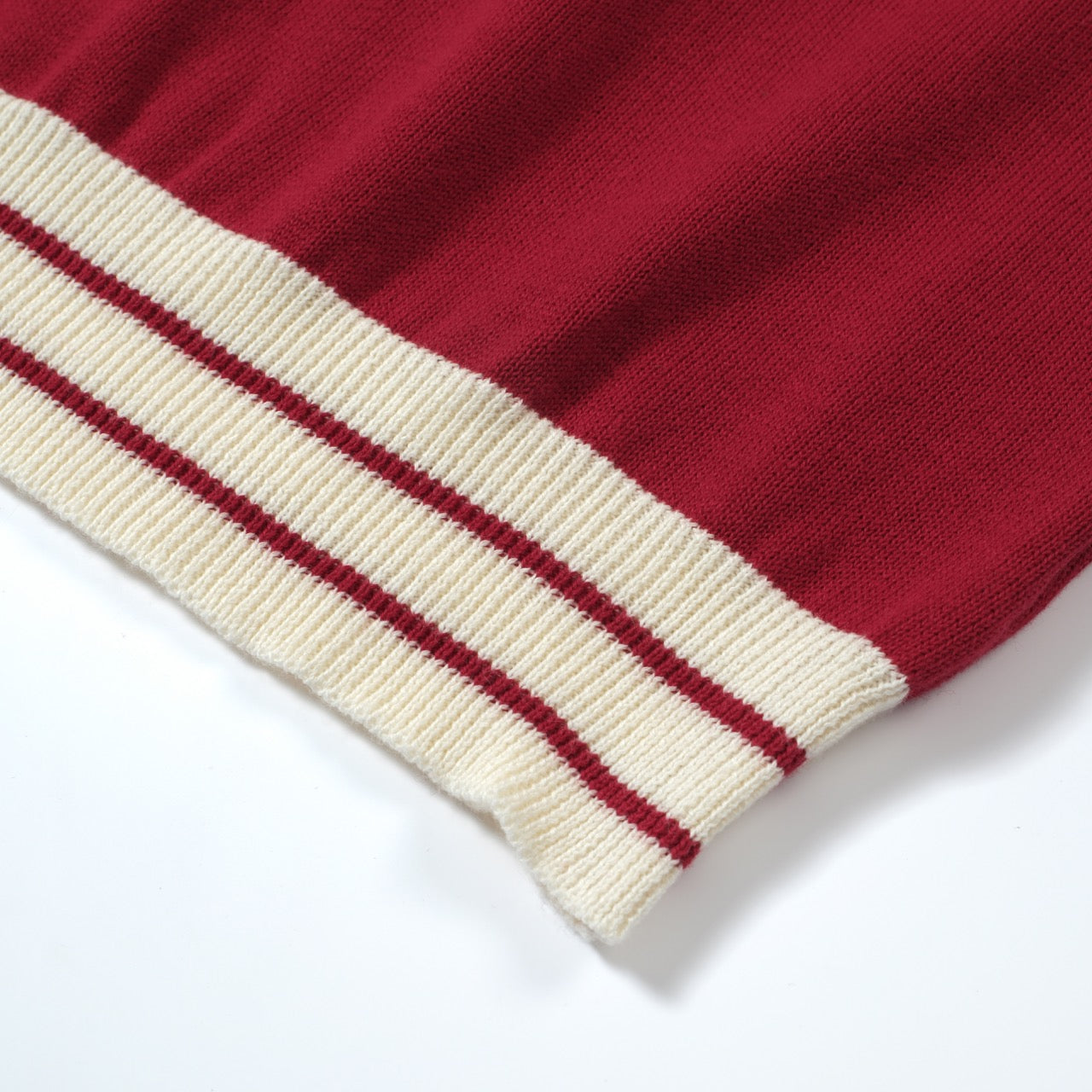 Polo Tricot Rouge Mod Années 60 pour Hommes – Chemise Casual Rétro avec Détails Contrastés