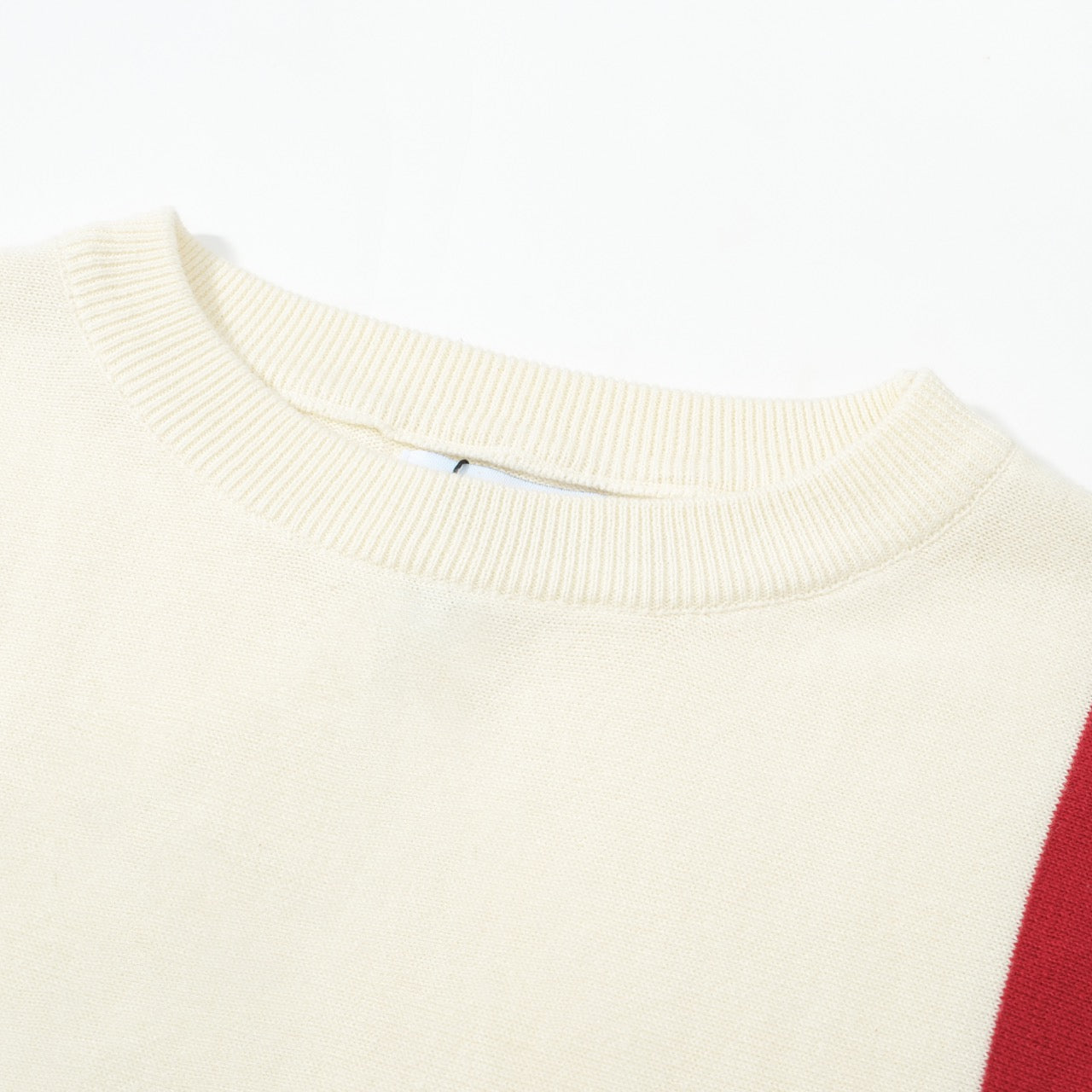 Pull en tricot à rayures Mod des années 60 pour homme – Crème à manches longues rétro
