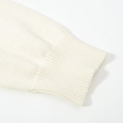 Pull en tricot à rayures Mod des années 60 pour homme – Crème à manches longues rétro