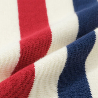 Pull en tricot à rayures Mod des années 60 pour homme – Crème à manches longues rétro