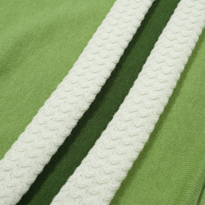 Polo Tricot à Rayures Verticales Vert pour Homme des Années 60 – Style Rétro Mod