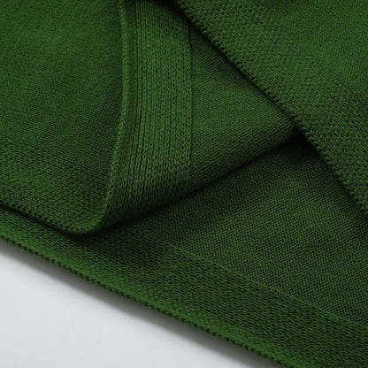 T-shirt Tricot Vert pour Homme des Années 70 – Style Rétro avec Rayure de Course Blanche