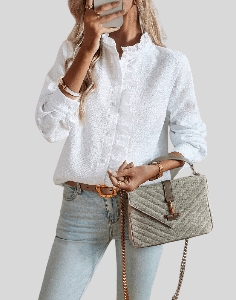 Alina | Blouse Élégante à Volants