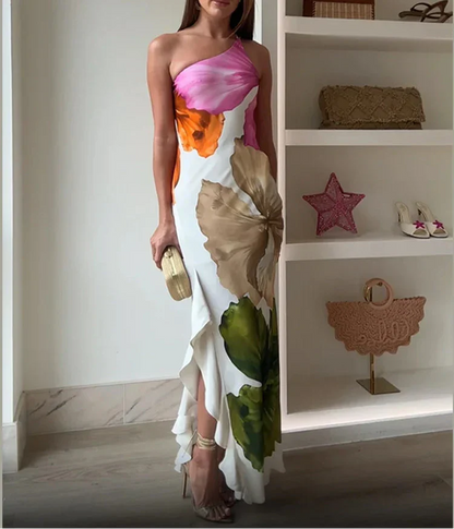 Saphira™ | Robe Longue Patchwork Élégante