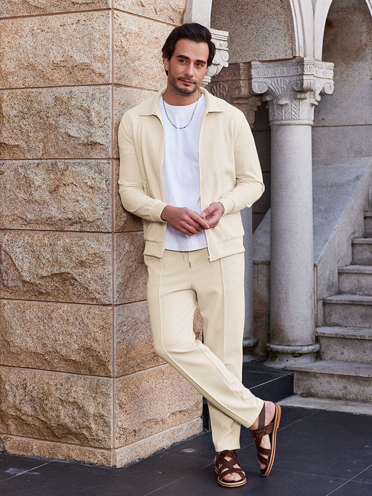 Ensemble de Veste Waffle Douce Athleisure