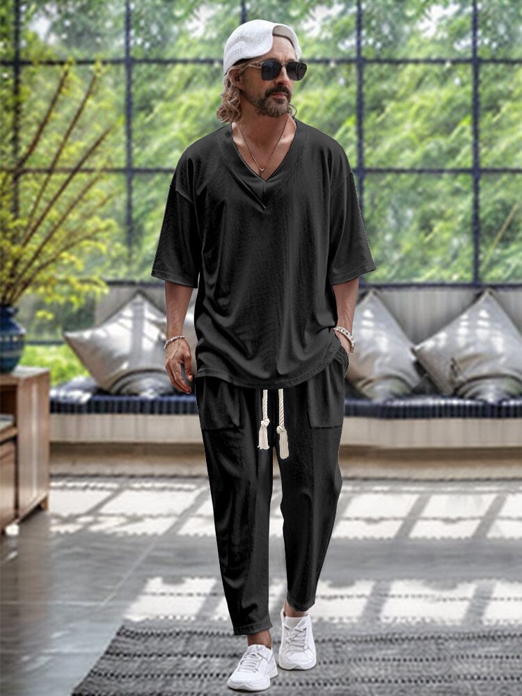 Ensemble T-shirt décontracté et tendance en 2 pièces