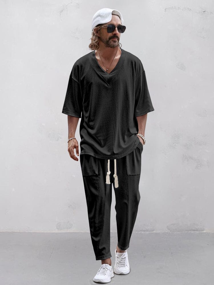 Ensemble T-shirt décontracté et tendance en 2 pièces