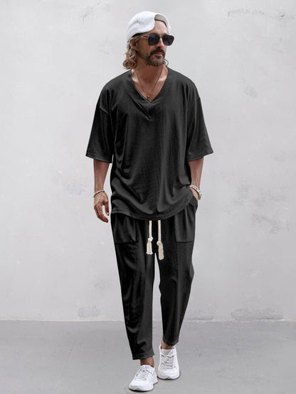 Ensemble T-shirt décontracté et tendance en 2 pièces