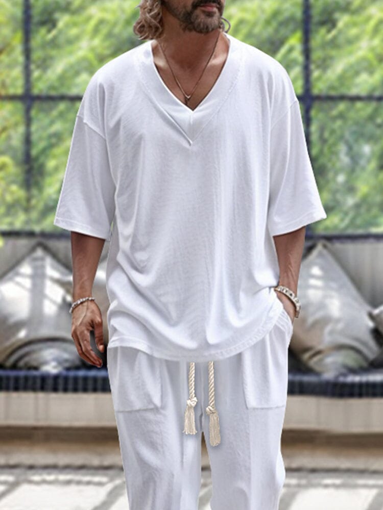 Ensemble T-shirt décontracté et tendance en 2 pièces