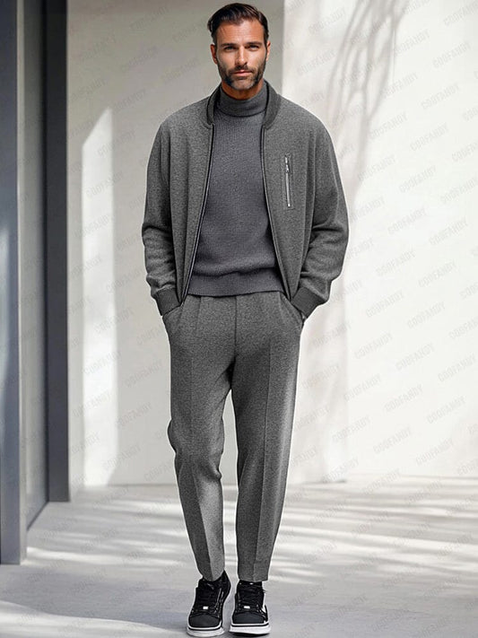 Ensemble de Veste Zippée Minimaliste