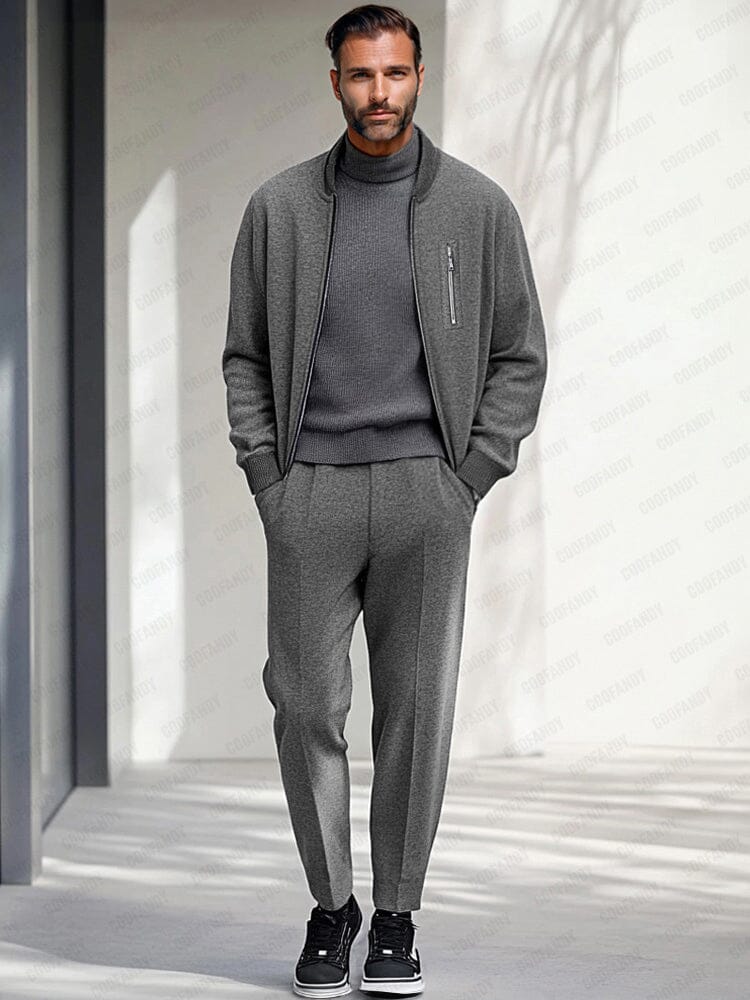 Ensemble de Veste Zippée Minimaliste