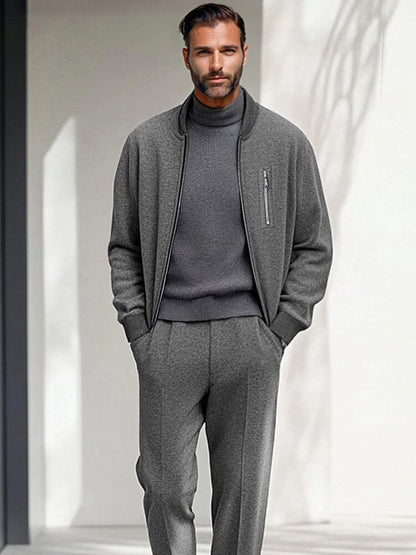 Ensemble de Veste Zippée Minimaliste