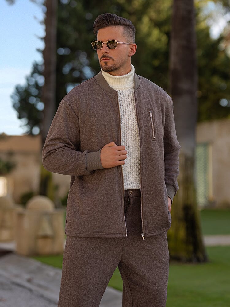 Ensemble de Veste Zippée Minimaliste