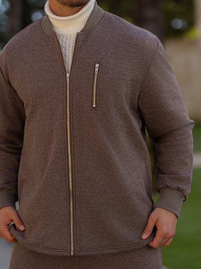 Ensemble de Veste Zippée Minimaliste