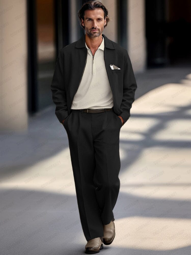 Ensemble de Veste et Pantalon Élégant de Luxe