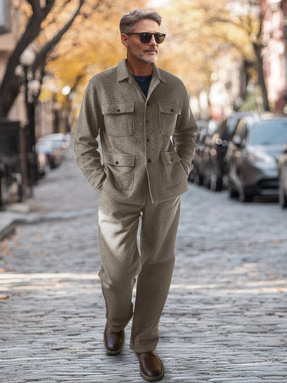 Ensemble de Veste et Pantalon avec Poches Utilitaires