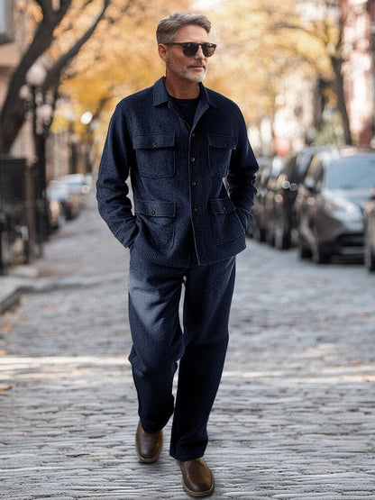 Ensemble de Veste et Pantalon avec Poches Utilitaires