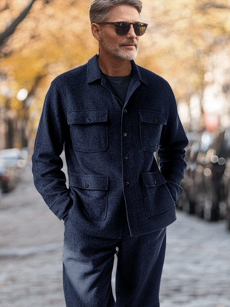 Ensemble de Veste et Pantalon avec Poches Utilitaires