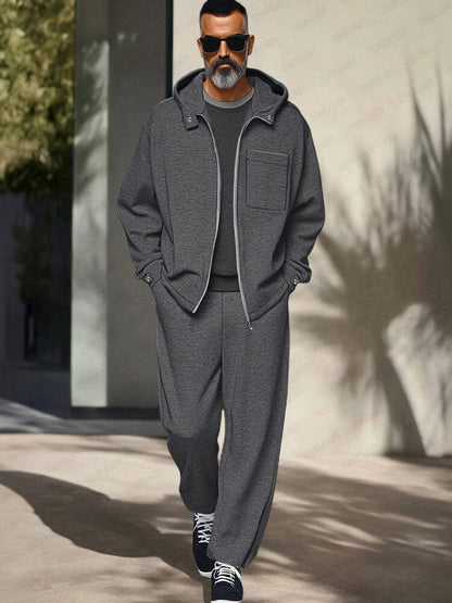 Ensemble de Veste à Capuche et Pantalon Athleisure