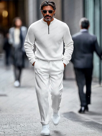 Ensemble de survêtement à zip quart simple