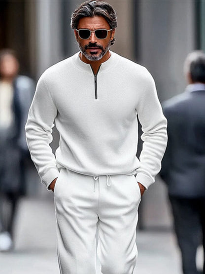 Ensemble de survêtement à zip quart simple