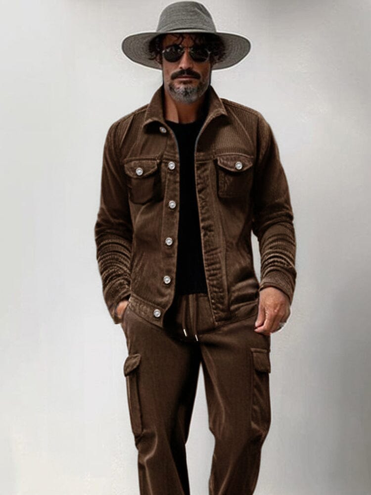 Ensemble Veste et Pantalon en Velours Côtelé