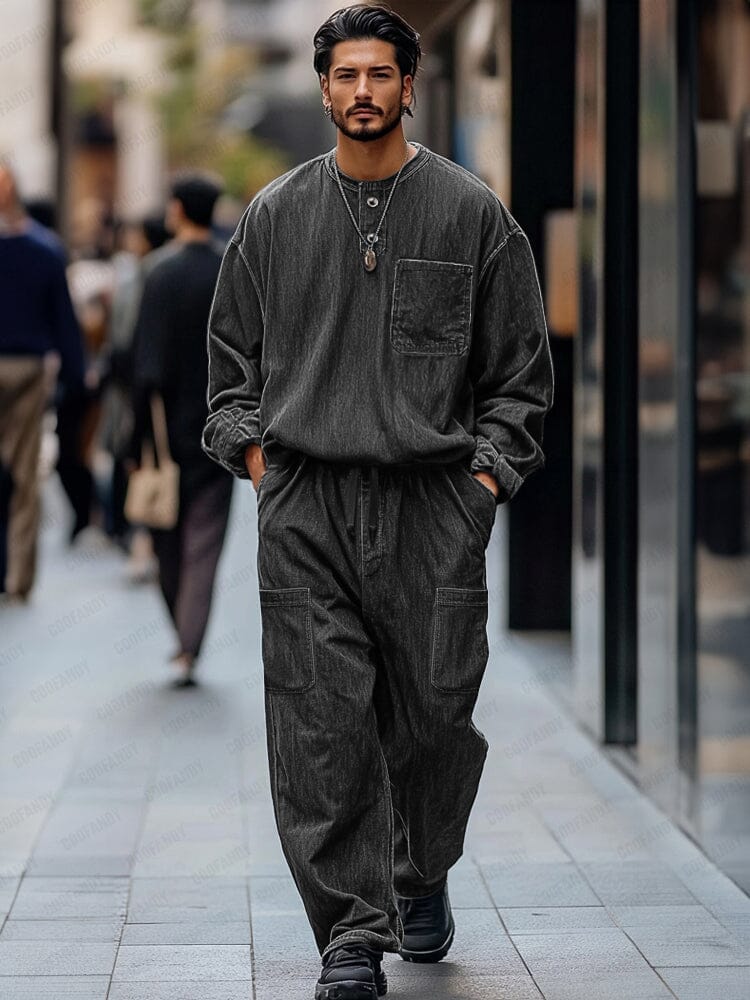 Ensemble Cargo 2 Pièces Inspiré Vintage