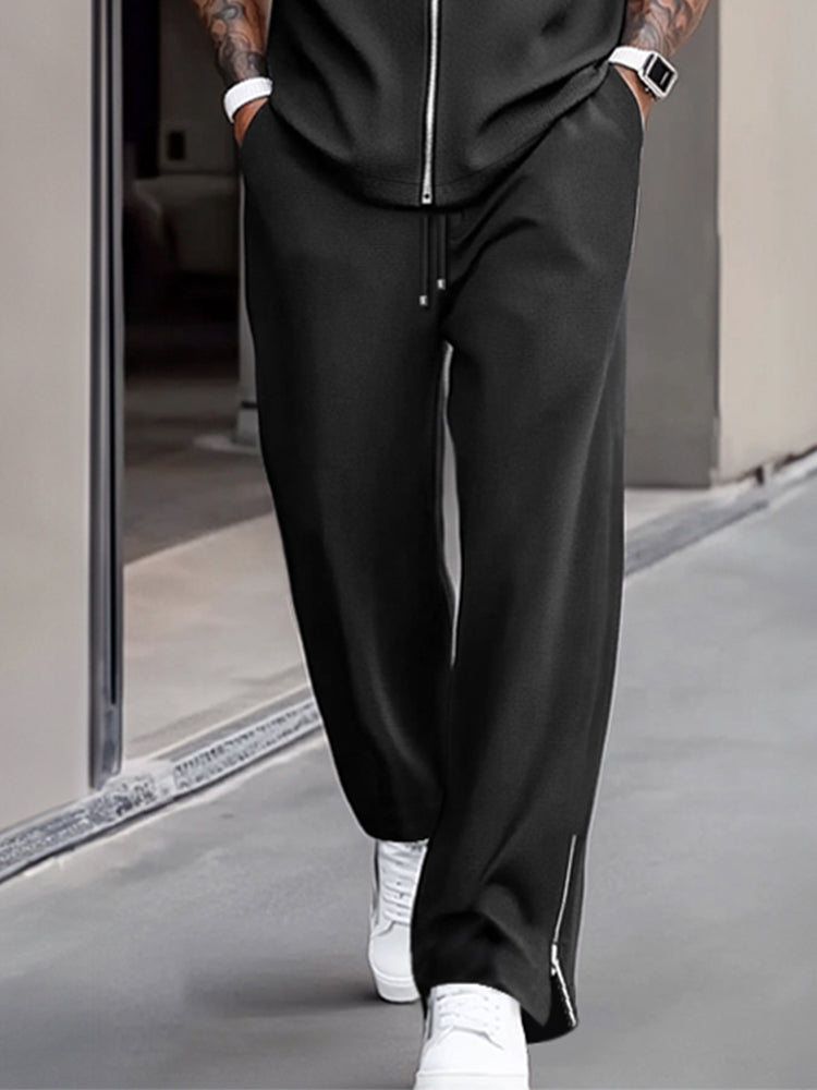 Ensemble de Chemise à Design Zippé Simple et Raffiné