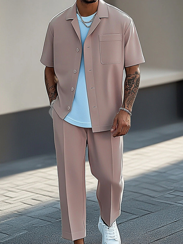 Ensemble Chemise Pantalon 2 Pièces Mode Urbaine