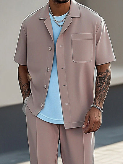 Ensemble Chemise Pantalon 2 Pièces Mode Urbaine