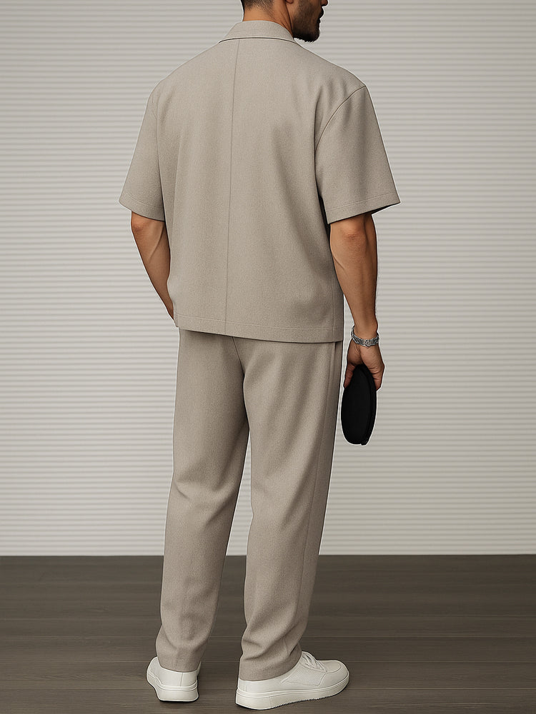 Ensemble de Pantalon Blazer Mince Décontracté Moderne